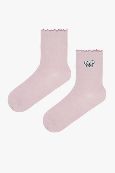 Penti Rose White Frill Koala 2-Pack Socks