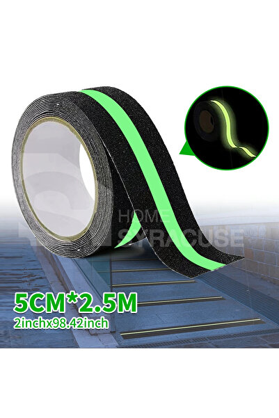 Choice شريط مانع للانزلاق بطول 5 سم × 2.5 متر، شريط أخضر مضيء في الظلام، لاصق...