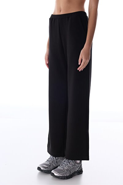 Penti Pantaloni negri Silky Touch talie înaltă cu picioare largi