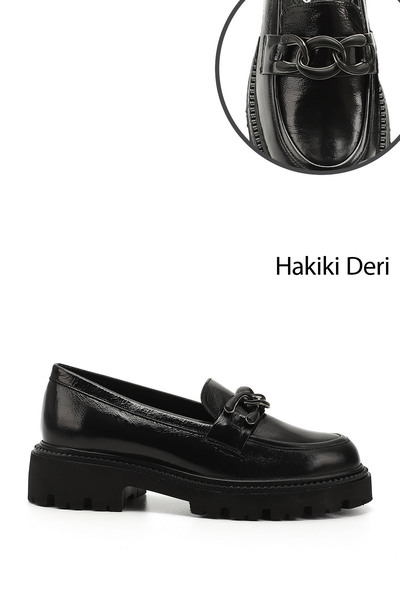 GÖNDERİ(R) Pantofi de damă din piele naturală, cu cataramă, cu toc gros, din ...