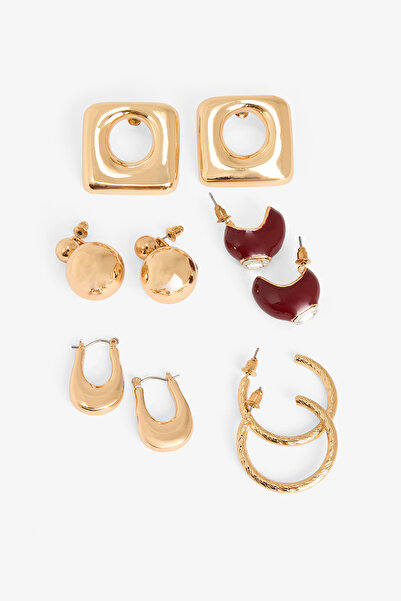 Penti Set de cercei Eva din 5 piese de culoare aurie