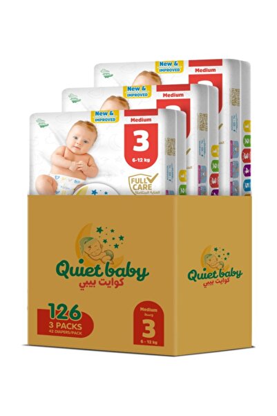 Quiet baby - Baby Diapers Size 3 (6-12 kg) , 126 Diapers Jumbo Saver Box (3 X...