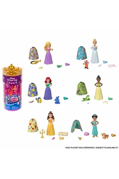 mattel Disney Prenses Color Reveal Renk Değiştiren Ana Karakter Bebekler 1.Se...