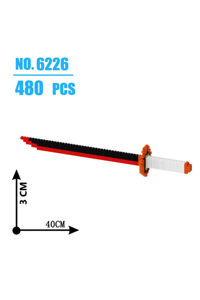 Choice NO6623 480 قطعة مكعبات بناء سيف الساموراي، سيف النينجا، كاتانا، أنمي ي...