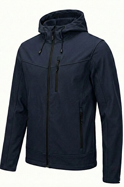 GENIUS STORE Men's Softshell Coat with Fleece Inside, Water and Wind Resistan...