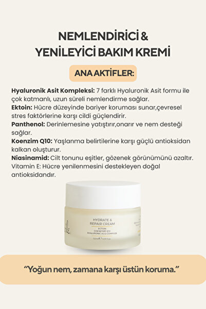 MAR'LE Nemlendirici & Yenileyici Bakım Kremi