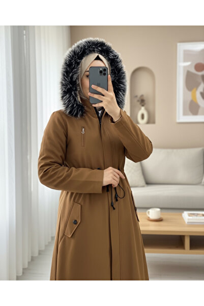 HİJABAYA Released Hooded Tunnel Lace Short Coat