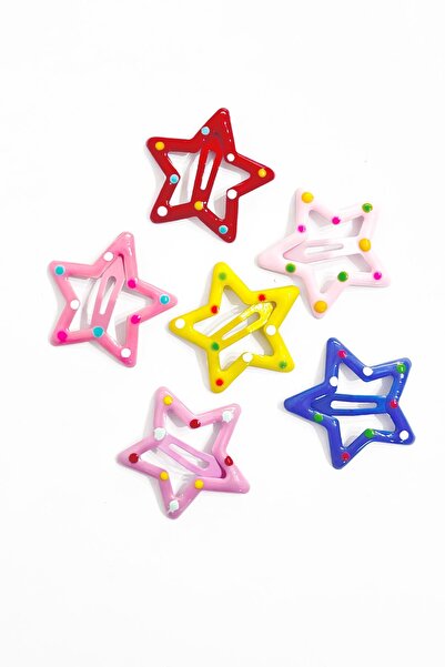 New Obsessions Colorful Star Snap Buckle Set 6 Pack