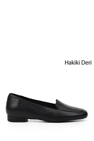 GÖNDERİ(R) Women's Black Genuine Leather Ballerinas