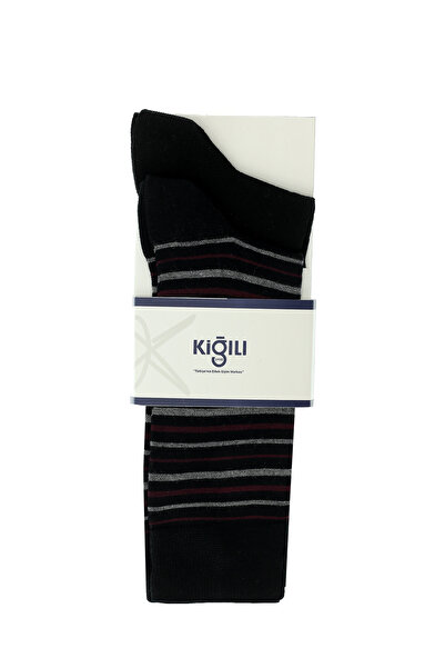Kiğılı 2'li Pamuklu Çizgili Çorap Seti