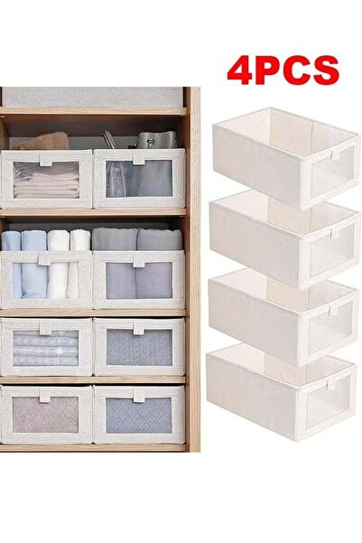 Bukela 4-in-1 Foldable Wardrobe Clothes Organizer with Mesh Window and Handle