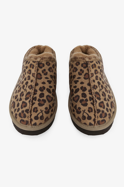 Penti Beige Leopard Patterned House Slippers