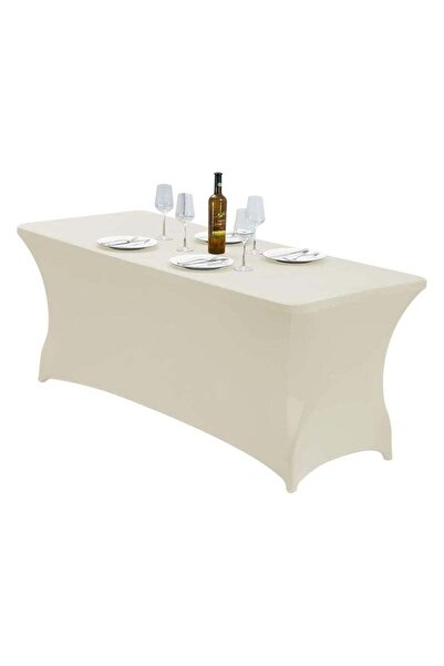 Arabest مفرش طاولة من الإسباندكس، مستطيل الشكل، محكم الغلق، بطول 6 أقدام (لون...