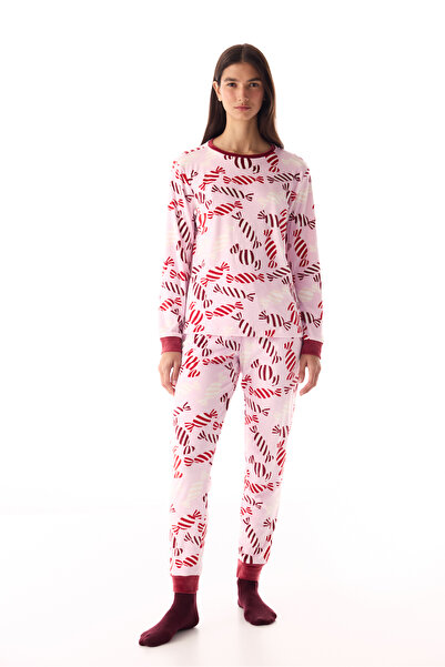 Penti Pink Joyful Season Thermal Effect Pajama Set