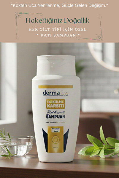 dermanew Extra Güçlü Dökülme Karşıtı Şampuan - Biotin & Keratin Yoğun Saç Bakım Şampuanı Tüm saçlar