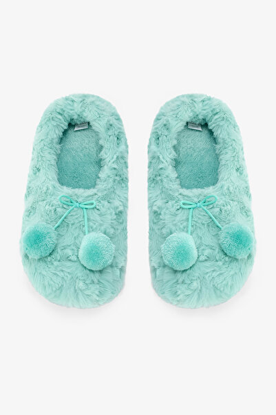 Penti Light Green Cozy Pompom Home Shoes