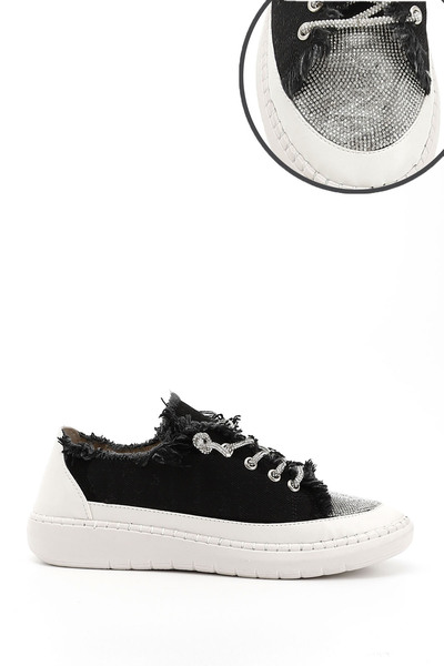 GÖNDERİ(R) Жіночі чорні джинсові трикотажні кросівки з камінцями Comfort Sneaker