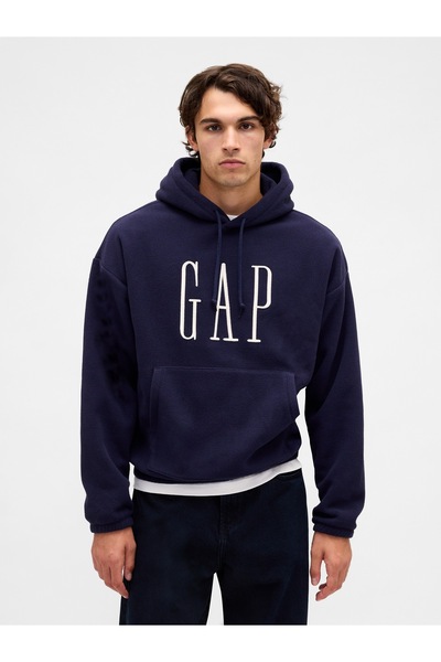 GAP Erkek Lacivert Oversized Logo Sweatshirt