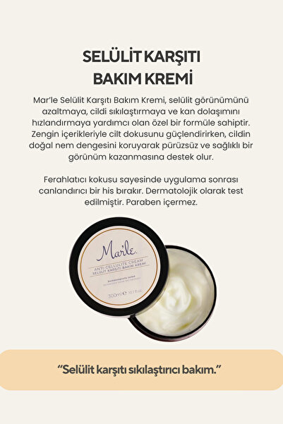 MAR'LE Selülit Karşıtı Bakım Kremi 300 ml