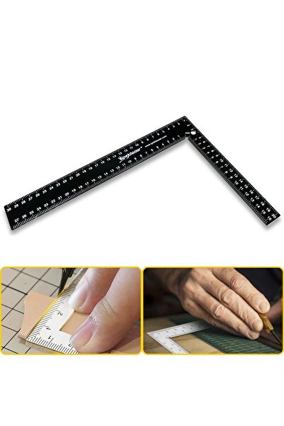 ipekbazaar 30 cm L Cetvel Çelik Gönye