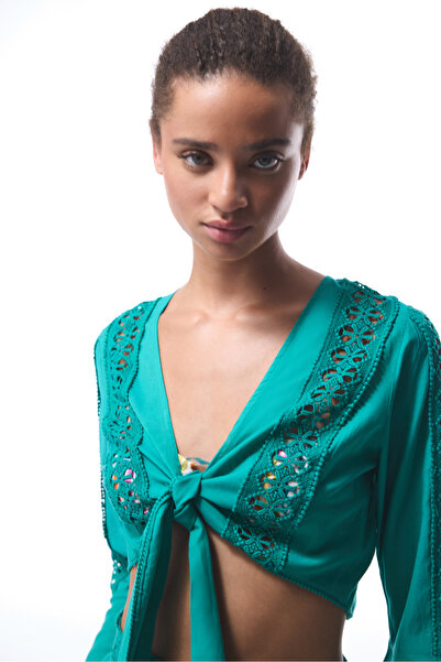 Penti Green West V-Neck Beach Top