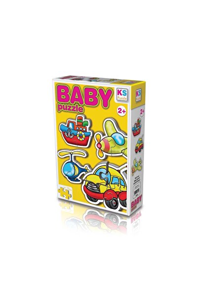 Ks Puzzle لغز الطفل 12003 Ks - مركبات النقل منقوشة، 15 قطعة +2 سنة