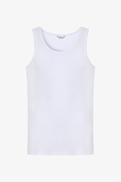 Penti Erkek Beyaz Ribbed Atlet