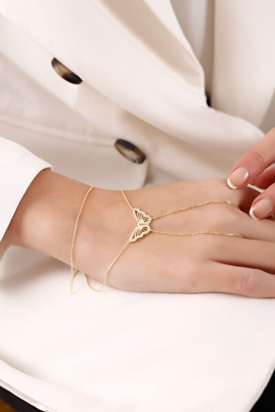 Lia Berto Altın Kaplama Kelebek 925 Ayar Gümüş Şahmeran