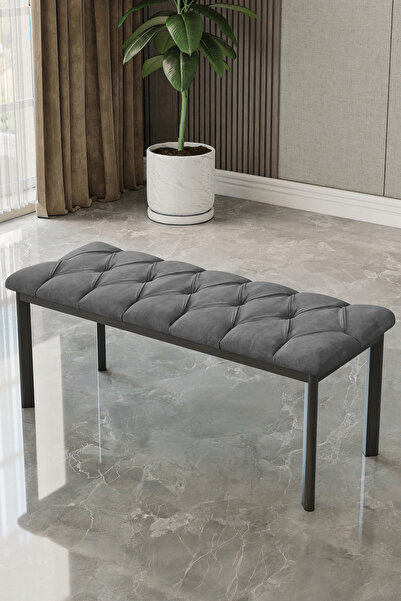 baresmu Süme Bench Puf – Kapitoneli Oturma Bankı 105x40 cm | Modern Bench Puf...
