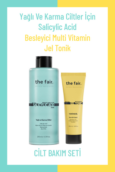 the fair. the fair. Yağlı Cilt Salisilik Asit Tonik 200 ml ve Besleyici Multi...