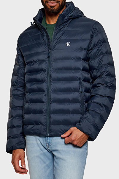 Calvin Klein Jeans Lacivert Erkek Mont LV04RC511GPPK LS NYLON LT WT HOODED