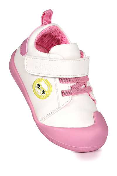 Kiko Kids Smile Cırtlı Kız Bebek İlk Adım Panduf Ayakkabı