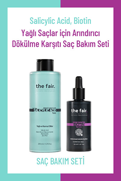 the fair. the fair. Yağlı Saçlar için Arındırıcı Dökülme Karşıtı Saç Bakım Seti