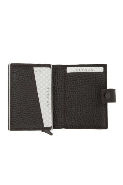 Tergan Suport unisex pentru carduri de credit din piele naturală maro - S1KK00000263-A42