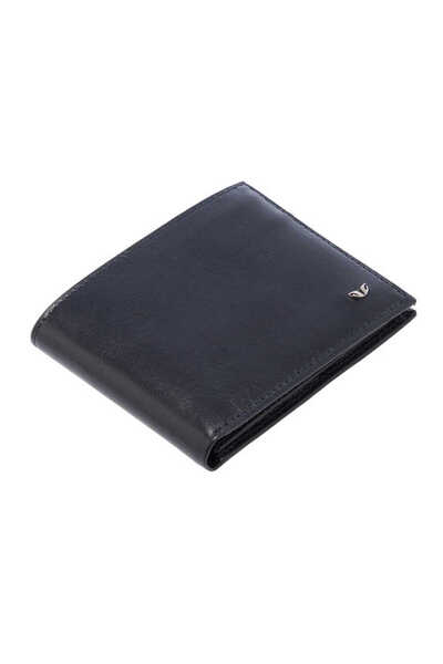 Tergan Navy Blue Genuine Leather Men's Wallet - S1Ce00001228-H86