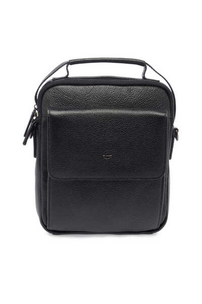Tergan Black Genuine Leather Men's Crossbody Bag - S1Ac00021399-A6F