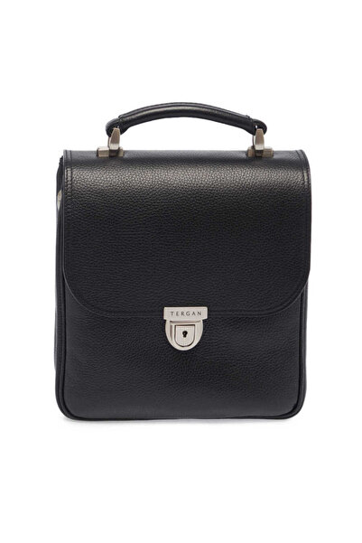 Tergan حقيبة رجالية من الجلد الطبيعي باللون الأسود - S1PC00022880-A41
