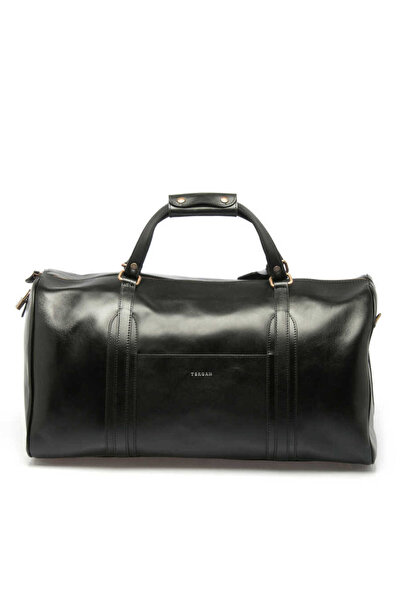 Tergan Siyah Hakiki Deri Unisex Seyahat Çantası - S1SC00002573-A97