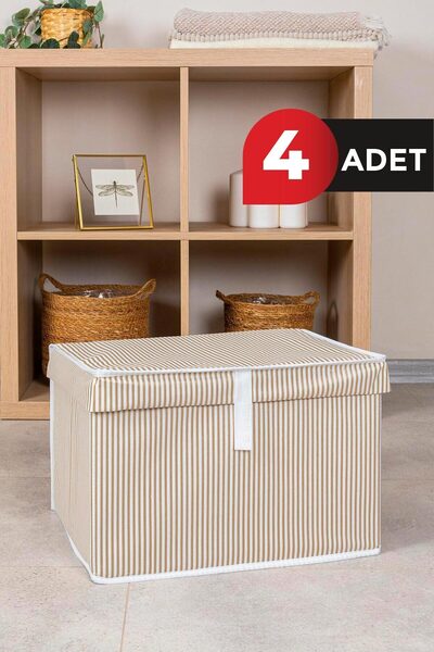 ALAS 4 коричневих міні-коробки - багатофункціональна коробка з кришкою, 40x30x26