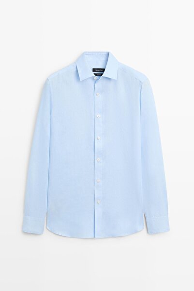 Massimo Dutti %100 keten regular fit gömlek