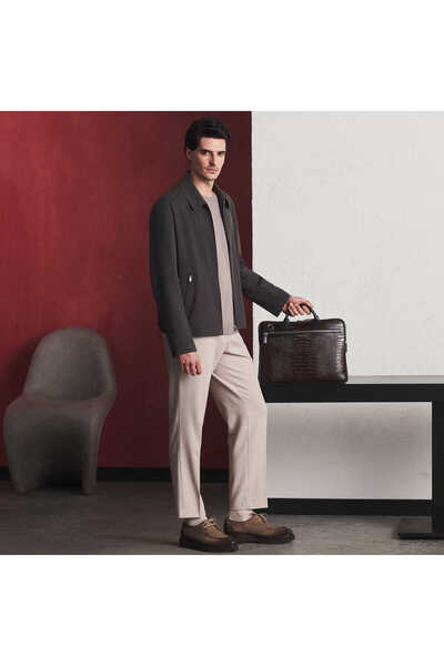 Tergan Brown Genuine Leather Men's Laptop Bag - S1Lc00021111-T1A