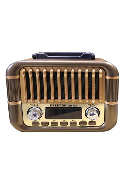 Everton RT-722 Şarjlı Dijital Göstergeli Nostaljik Radyo( Bluetooth-USB-SD-FM)