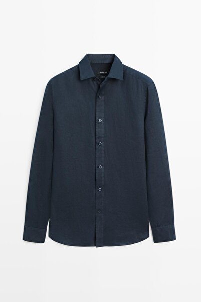 Massimo Dutti %100 keten regular fit gömlek