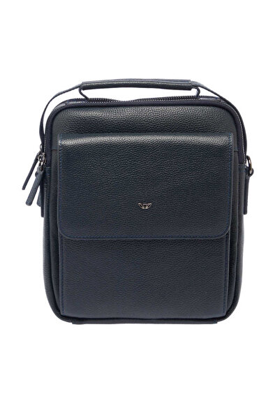 Tergan Lacivert Hakiki Deri Erkek Çapraz Askılı Çanta - S1AC00021399-X86