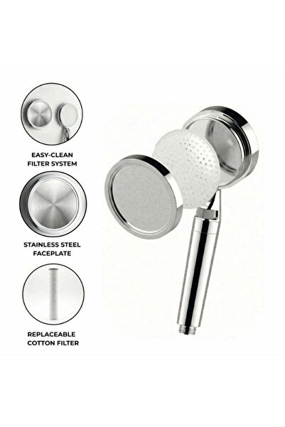 BOLD AQUA Hand Shower Head – Durable ABS & Chrome Finish for Limescale Reduction & Chlorine Minimizing