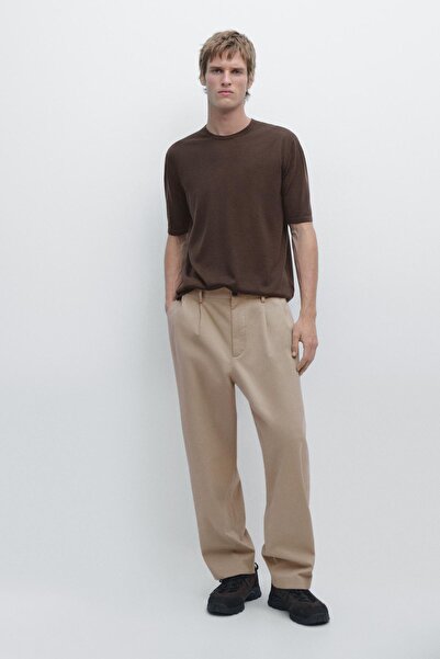 Massimo Dutti Yünlü kısa kollu t-shirt