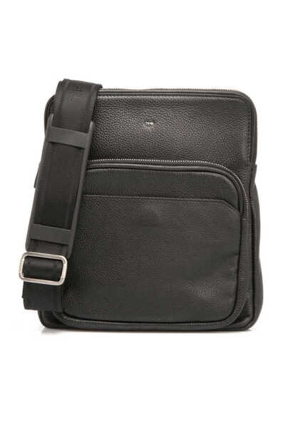 Tergan Siyah Hakiki Deri Unisex Çapraz Askılı Çanta - S1AC00021188-A6F