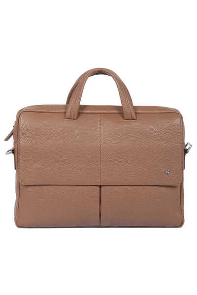 Tergan Tan Genuine Leather Men's Briefcase - S1Ev00021140-B67