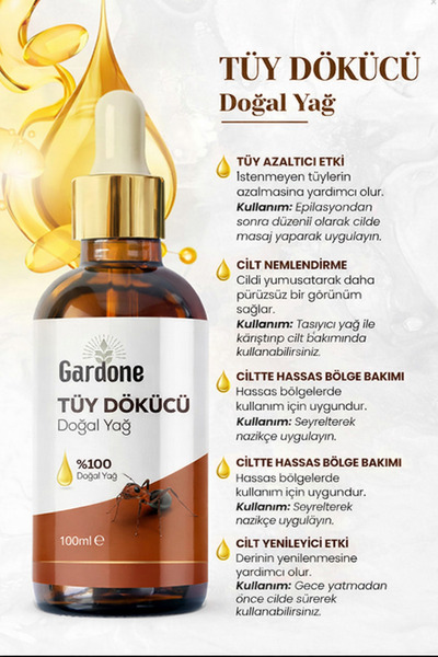Gardone Tüy Dökücü Soğuk Sıkım %100 Saf ve Doğal Ant Egg 100ml