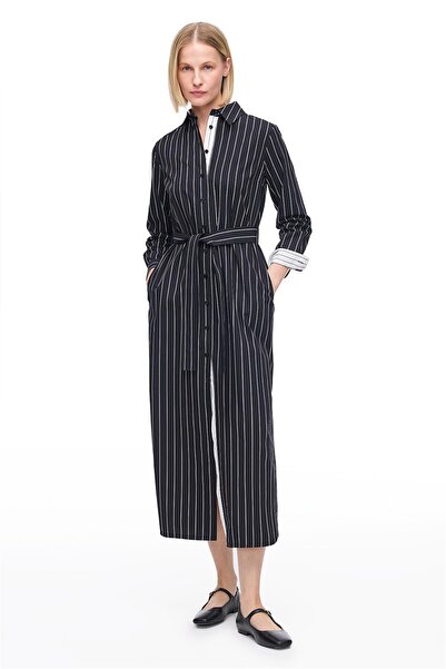 Perspective Black Toris Comfortable Knee Length Dress